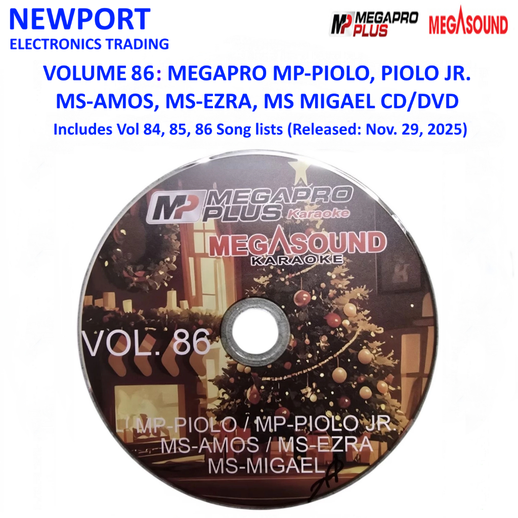Volume 86 Update Disc for Megapro Plus Piolo and Piolo Jr Megasound ...