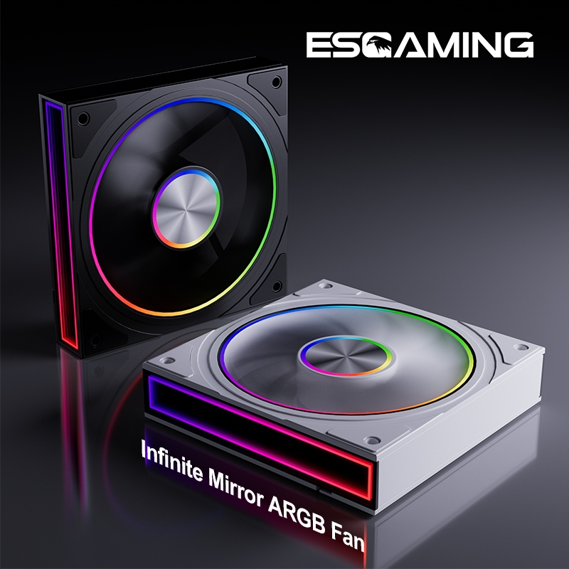 ESGAMING SONIC LIGHT Argb Cpu Fan 5V 3PIN PC Case 4PIN PWM Infinite ...