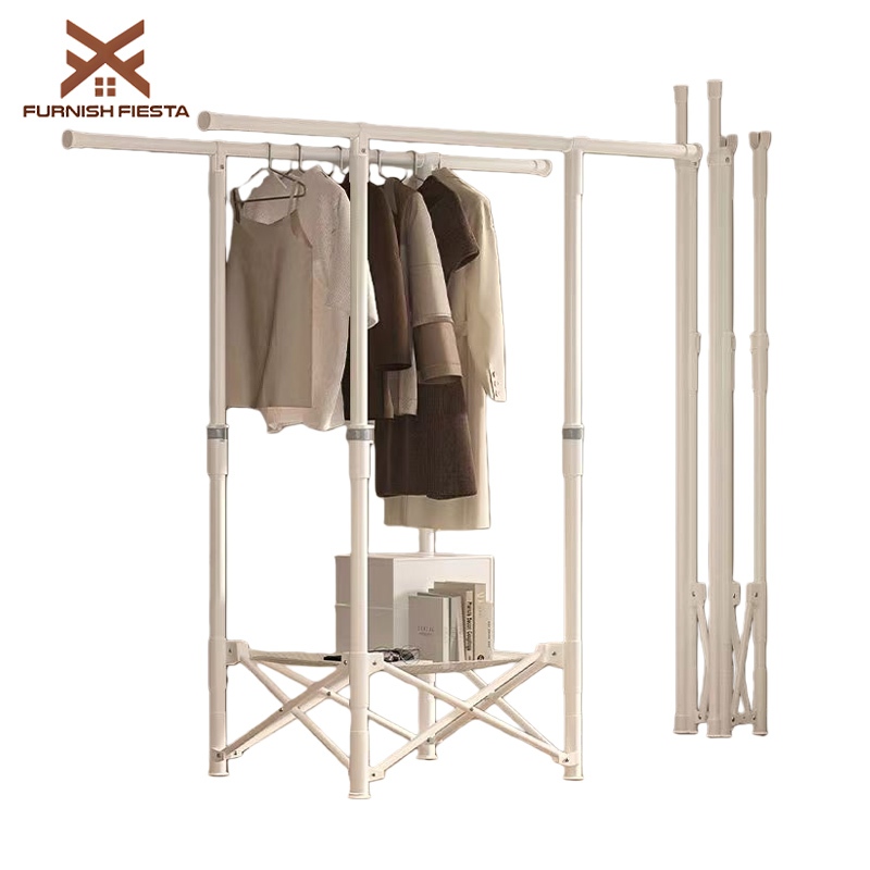 FURNISH FIESTA Foldable Drying Rack Stainless Steel Heavy Duty Clothes ...