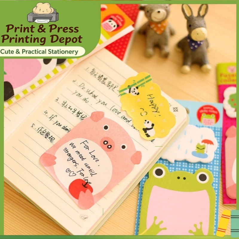 Journal 20 Sheets Kawaii Sticky Notes Cartoon Memo Pad Mini Adhesive ...