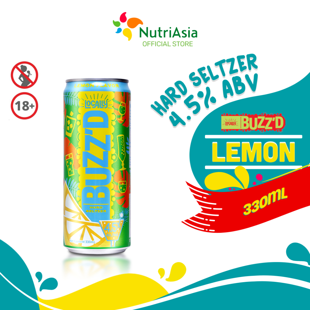 Locally Buzz'd Lemon Flavor Hard Seltzer 330ml | Shopee Philippines