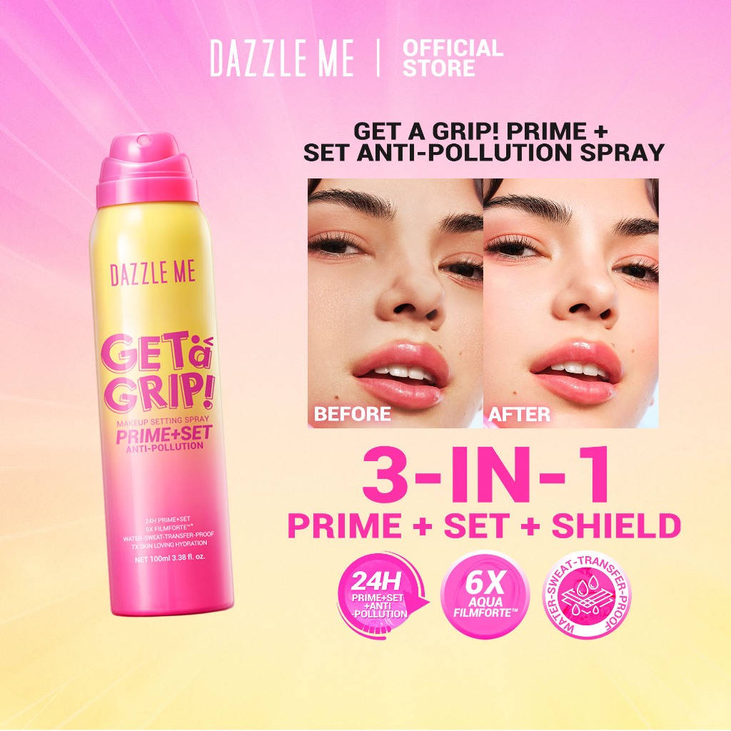 MOST LOVED! | DAZZLE ME Get a Grip! Makeup Setting Spray Prime+Set Anti ...