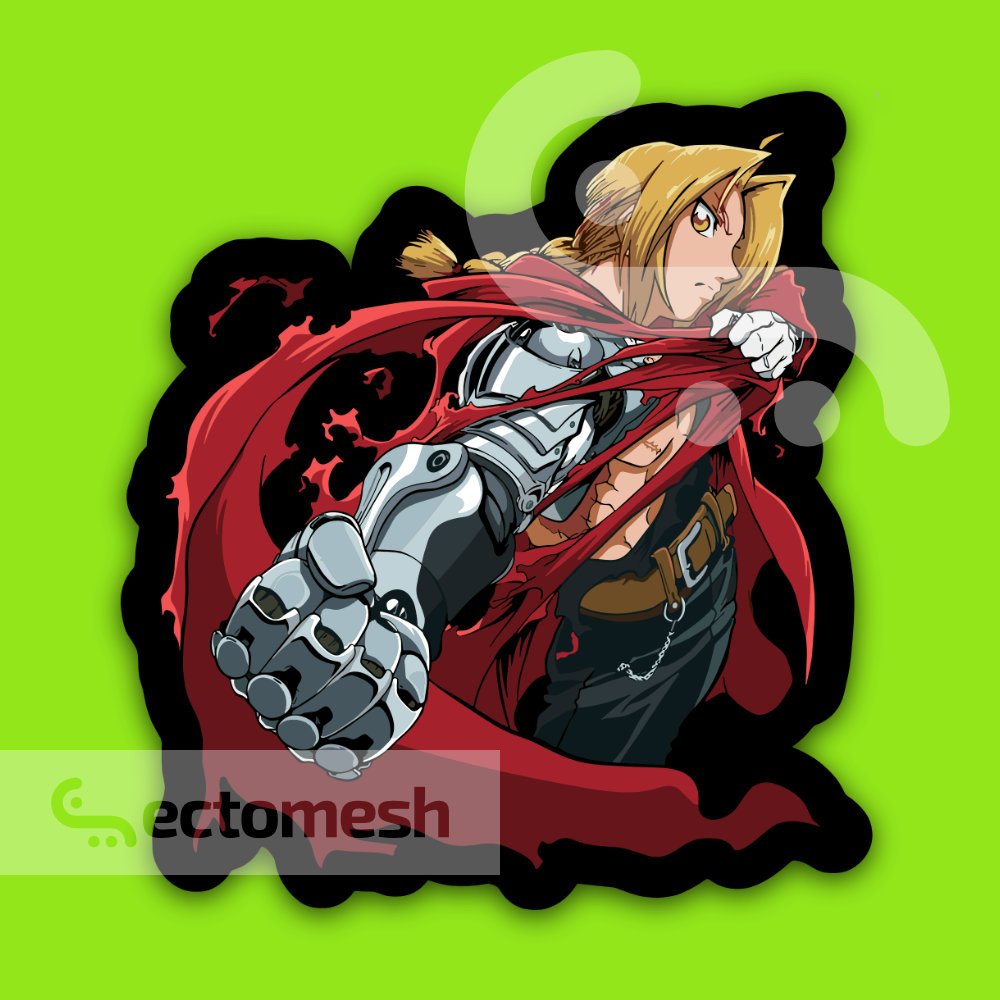 Edward Elric Automail - Fullmetal Alchemist Vinyl Waterproof Sticker by ...