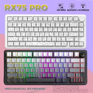 ZIFRIEND RX75PRO Mechanical Keyboard 75% RGB Tri-Mode Gasket Structure ...