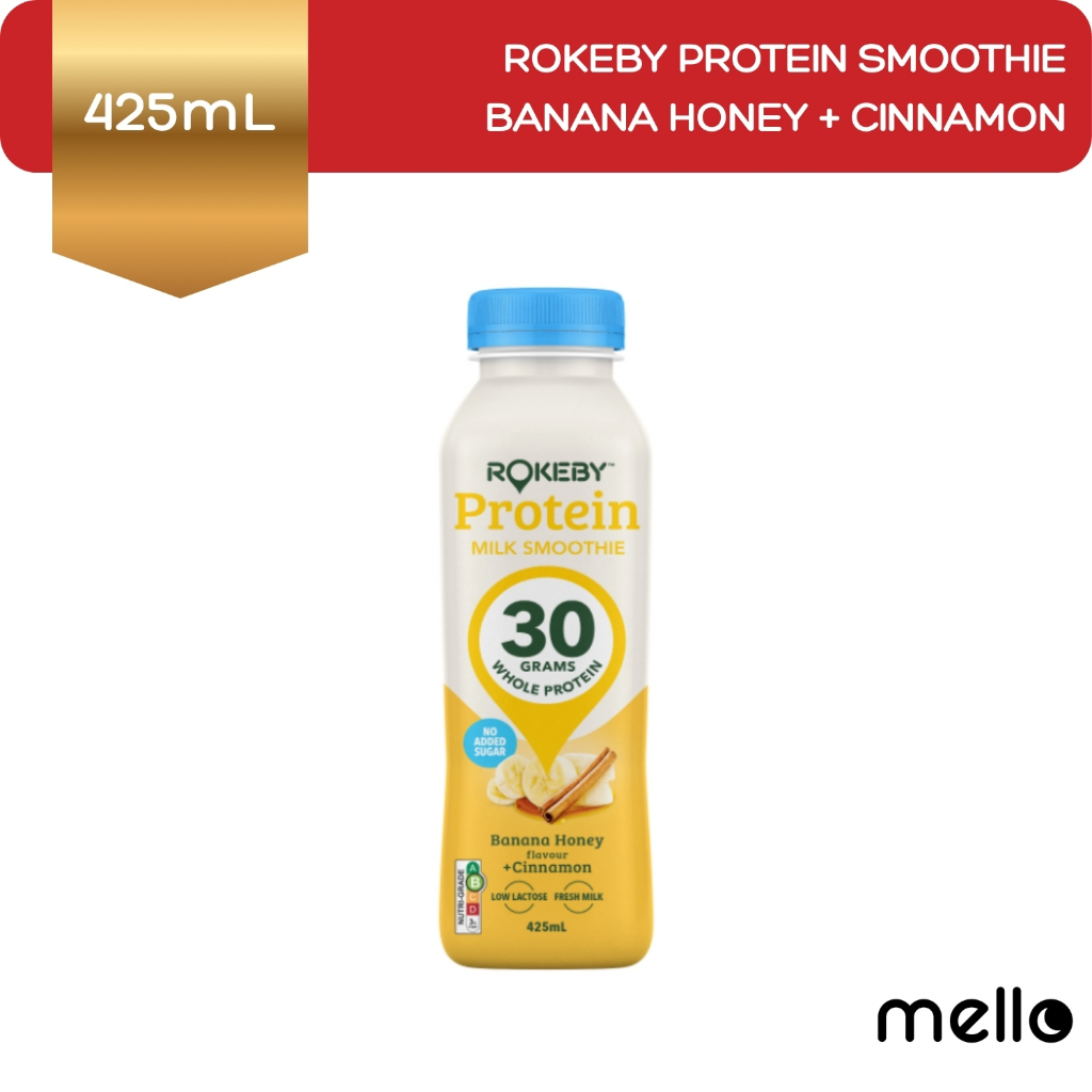 Rokeby 425ml Banana Honey Cinnamon High Protein Milk Smoothie Drink ...