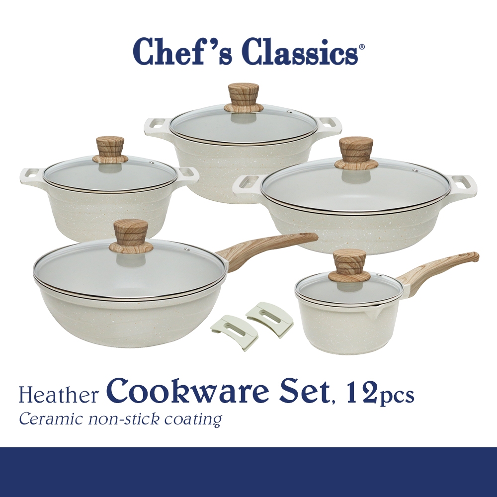 Chef's Classics Heather Ceramic Cookware Set, 12pcs | Shopee Philippines