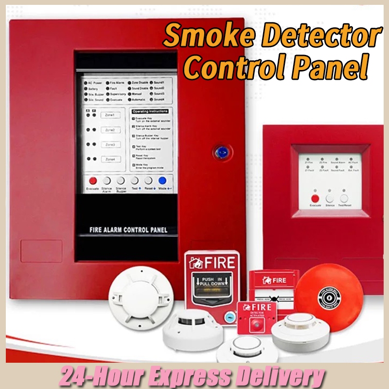 2/4/8/16Smoke Detector Control Panel Fire Detector System Optional with ...
