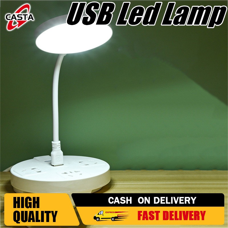 USB Desk Lamp Computer Mobile Power Charging Small Book Lamps LED Eye ...