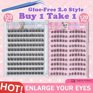 Eyelashes No Need Glue Super Sticky False Eyelashes 10-12mm Glue-free ...