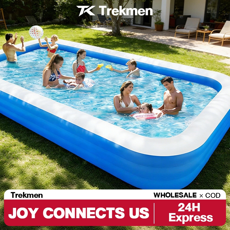 Inflatable Swimming Pool for Adult/Kids Air Pump Indoor/Outdoor Family ...