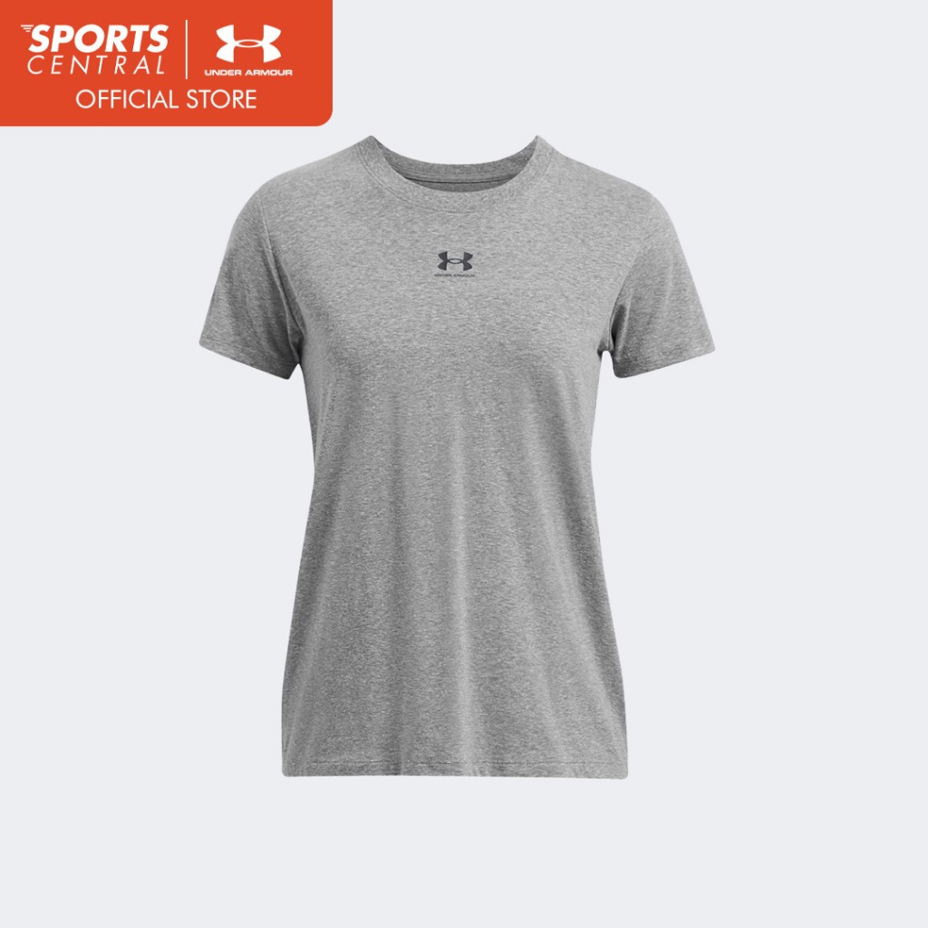 Under Armour Women Rival Core Short Sleeve | 1383648-025 | Shopee ...