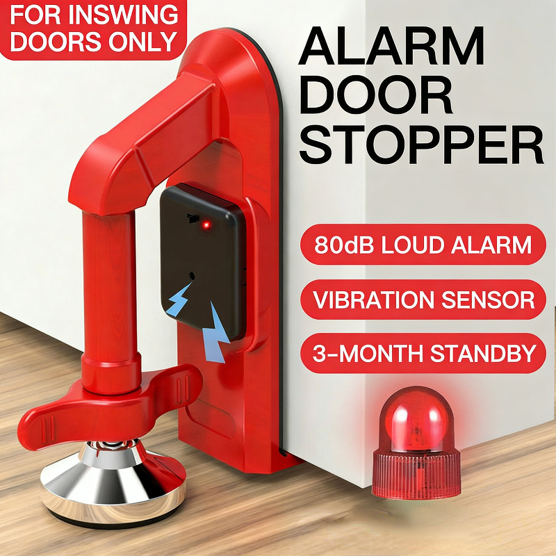 Alarm Anti-Theft Door Stop Heavy Duty Door Lock Stopper Portable Alert ...