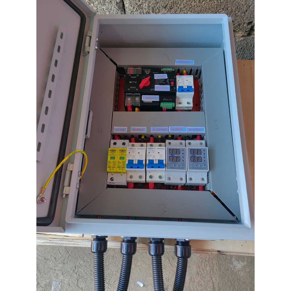 AC protection devices set with ATS for solar hybrid inverter | Shopee ...