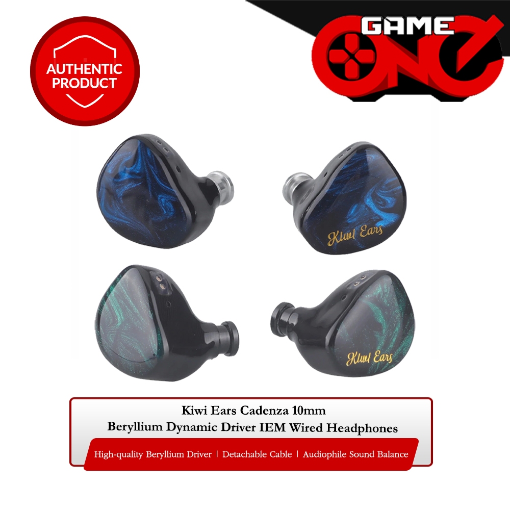 Kiwi Ears Cadenza 10mm Beryllium Dynamic Driver IEM Wired Headphones ...