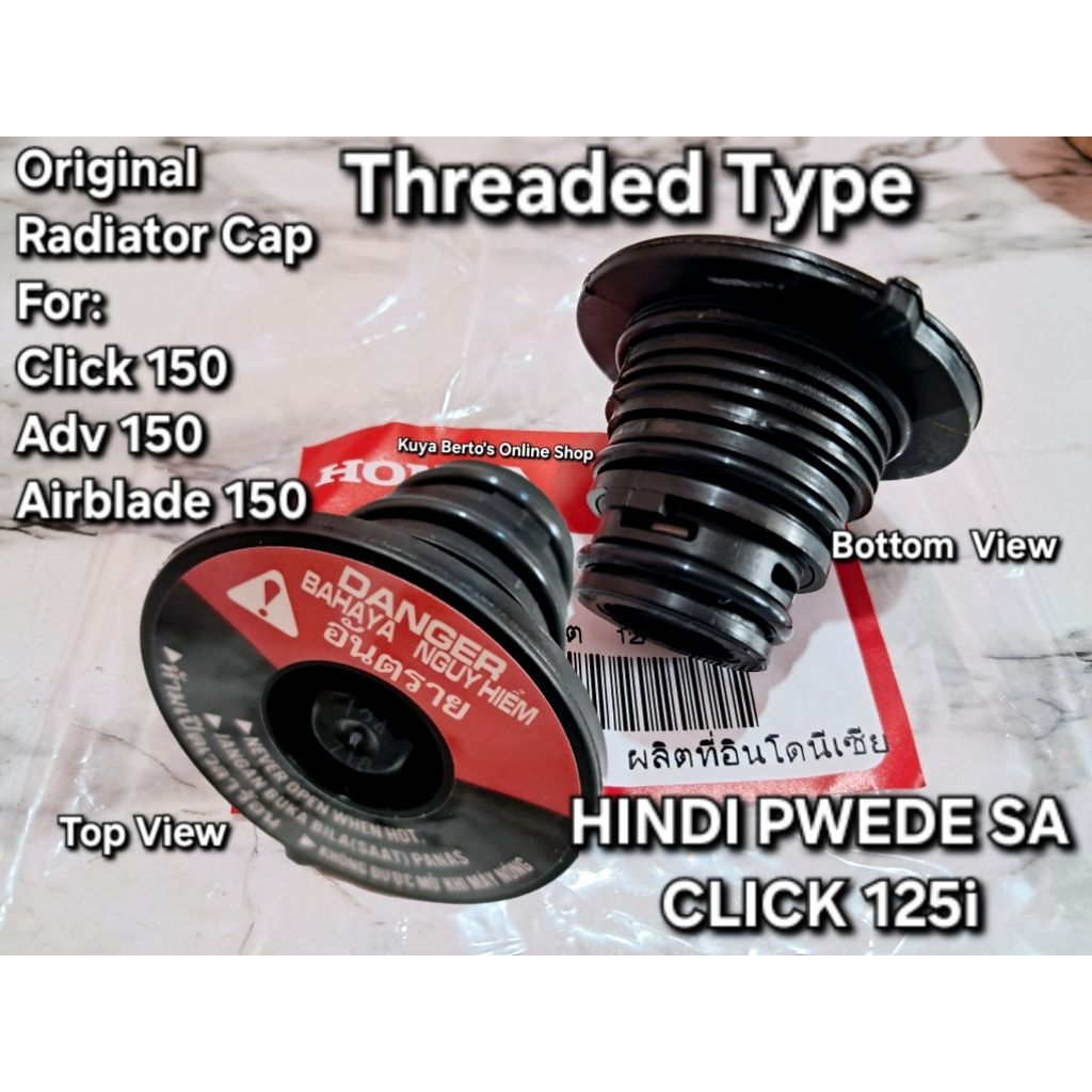 Honda Genuine | Click 150i V1 V2 Only ADV150 Airblade150 Radiator Cap ...