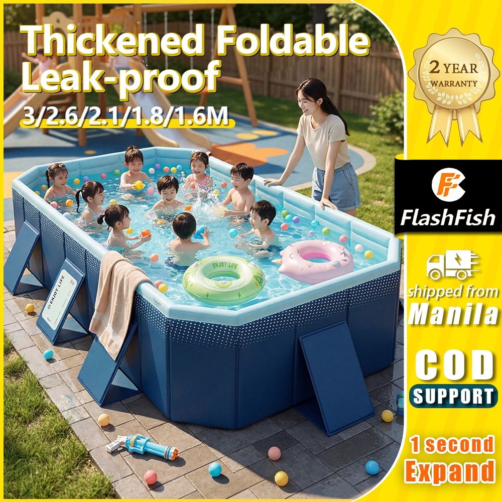 Flashfish Non inflatable Pool Kids Pool Swimming Family folding ...