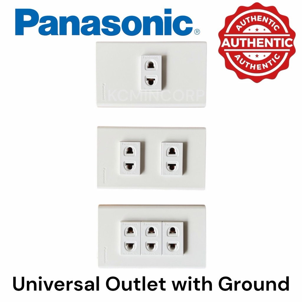 PANAS0NIC Universal Outlet with Ground WIDE Series | Shopee Philippines