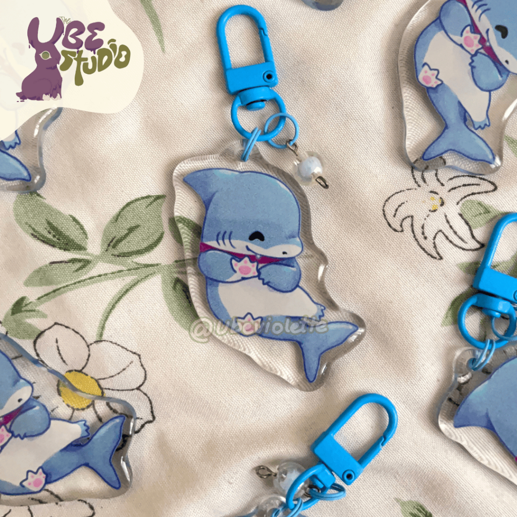 Jeff the Shark Acrylic Keychain by The Ube Studio | Shopee Philippines
