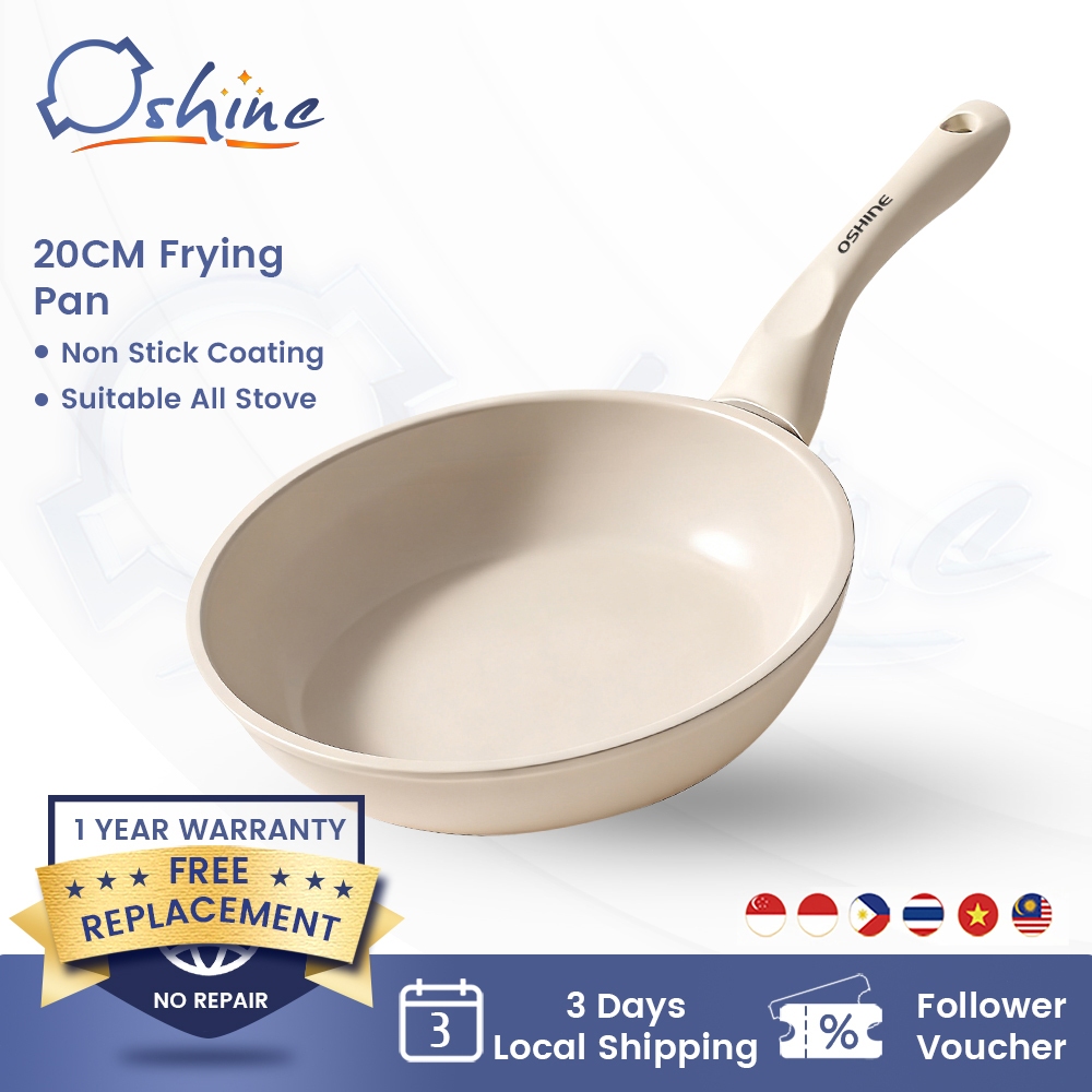 OShine Nonstick Ceramic Rock Stir-Fry Pan Wok 20cm No PFAS & PFOA ...