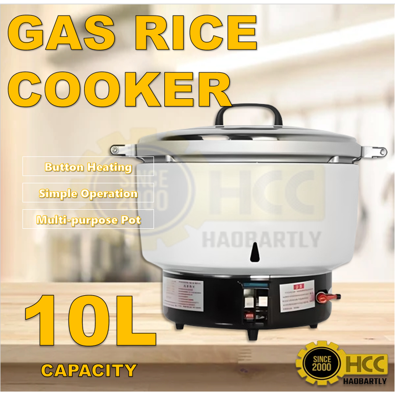 Commercial Gas Rice Cooker 10L 20L Capacity 60-120 cups Heavy Duty ...