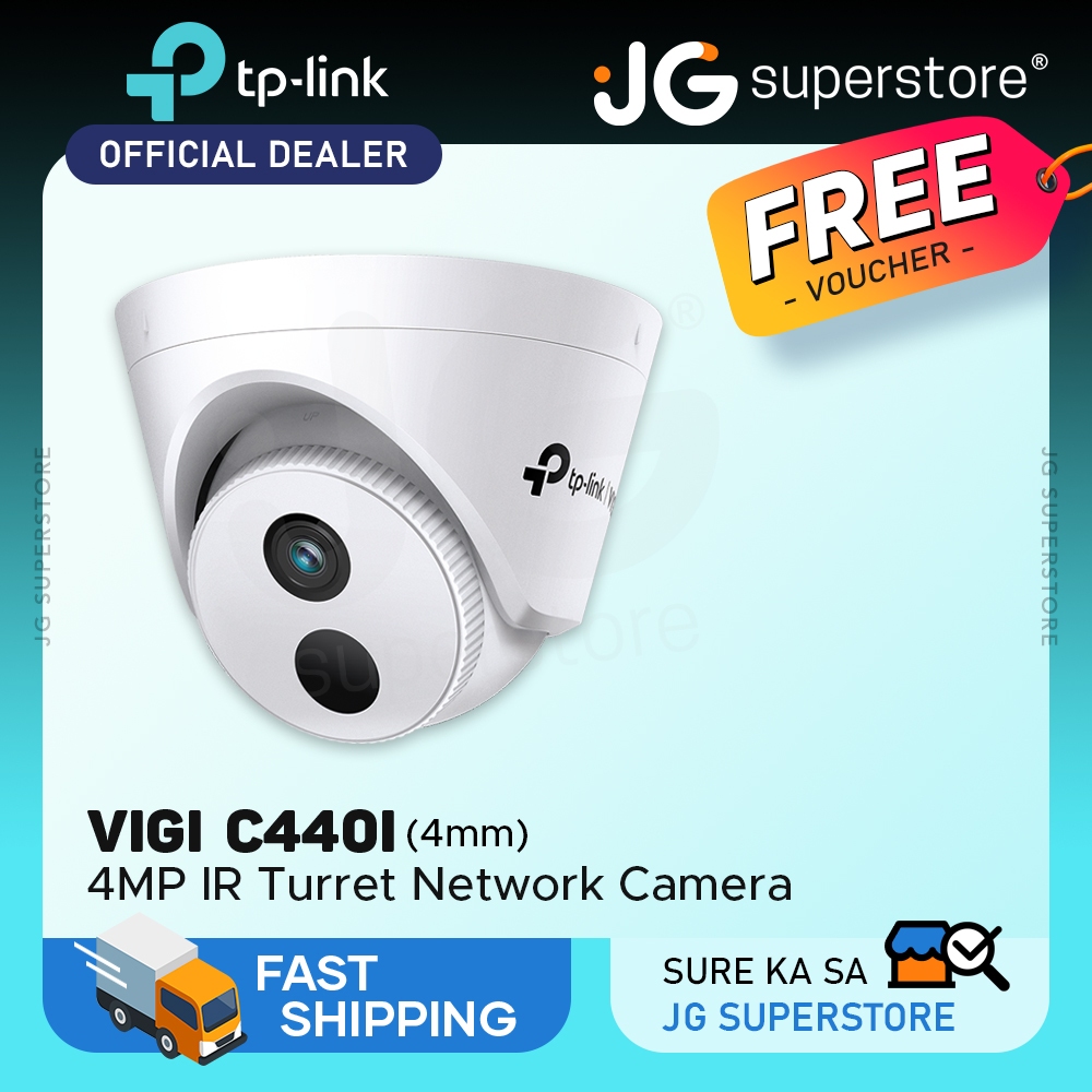 TP-Link VIGI C440I 4MP IR Turret Network CCTV Camera 2K QHD (4mm) w ...