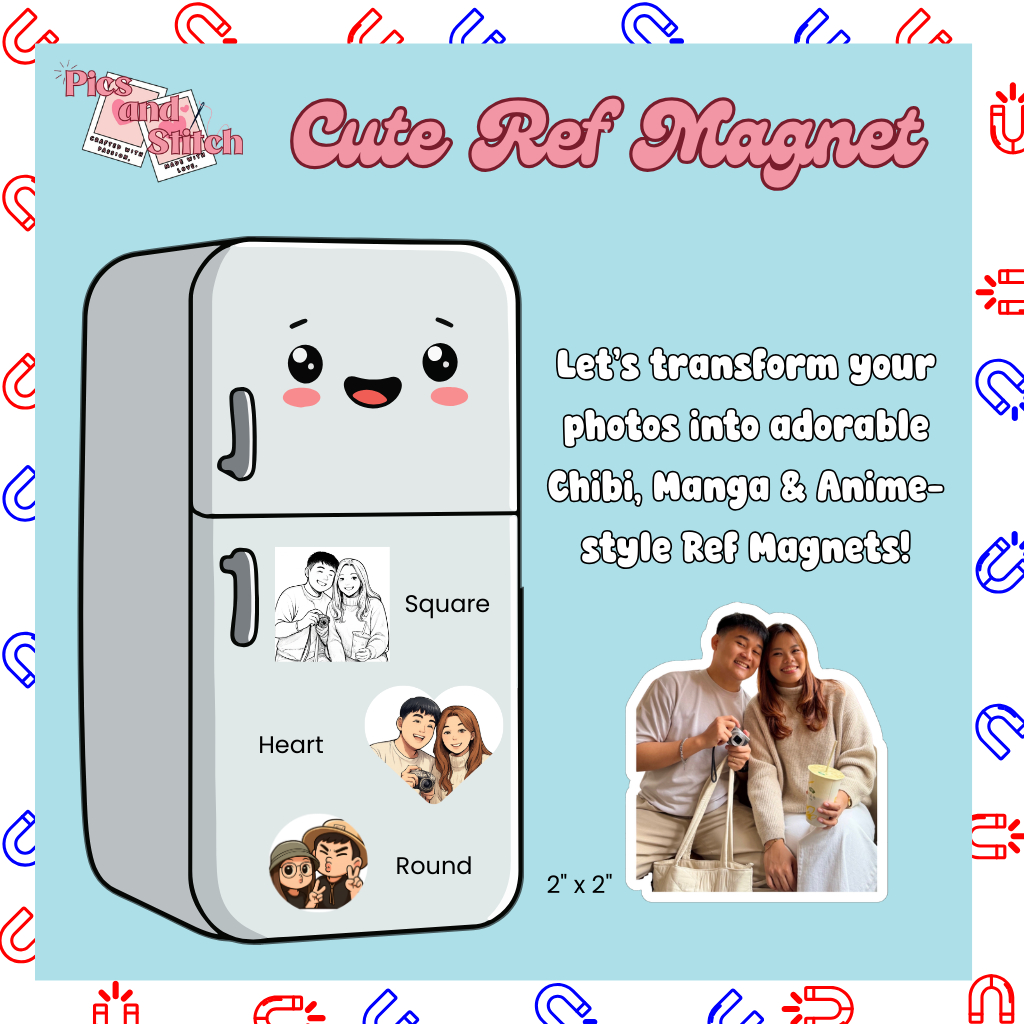 Pics and Stitch | Cute Ref Magnets | Custom Chibi, Manga & Anime Style ...