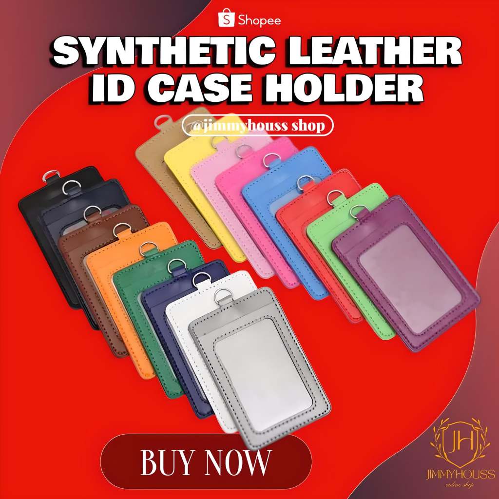 1-PIECE Synthetic Leather ID Card Case Holder For Office School ...