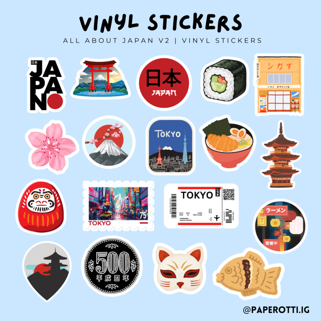 Japan Inspired Sticker Pack V2 | Sold Per Pack | Waterproof Vinyl ...
