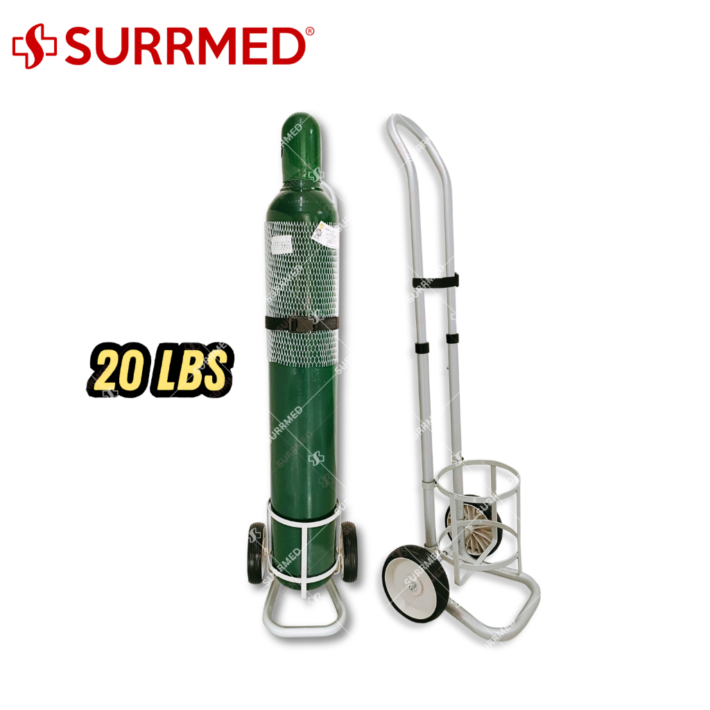 SURRMED Oxygen Tank Trolley | Heavy-Duty Cart for 15lbs / 20lbs ...