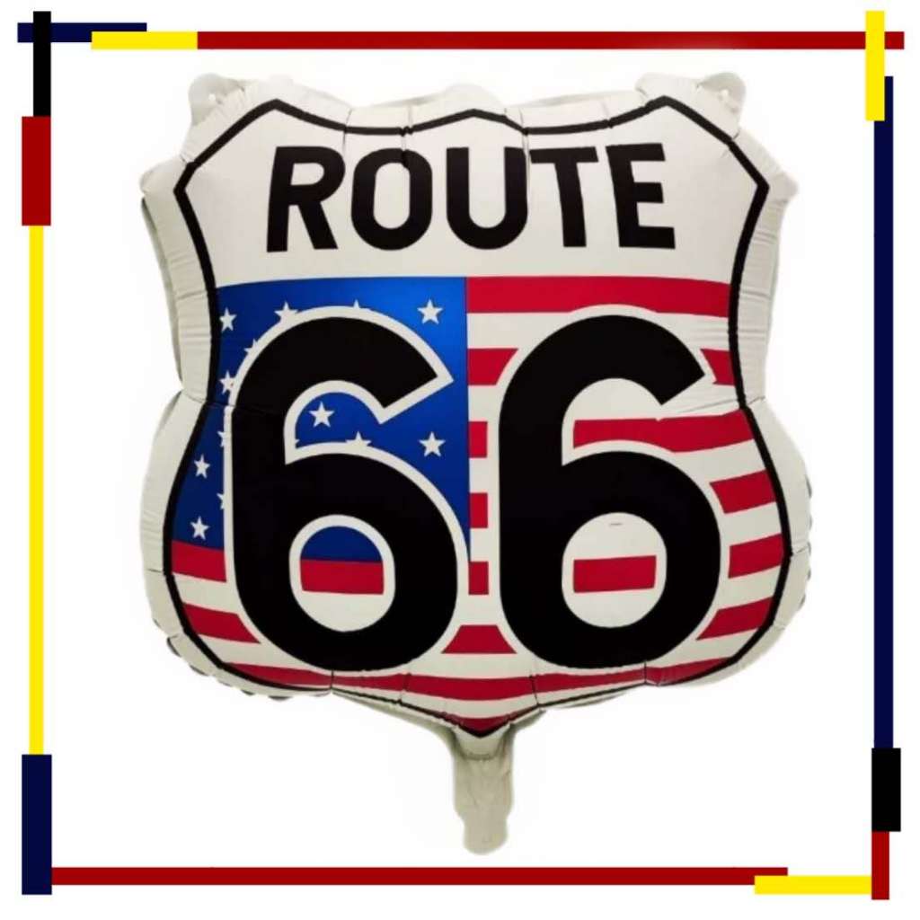 Lightning Racing Car 19 inches Matte Route 66 happy birthday party ...