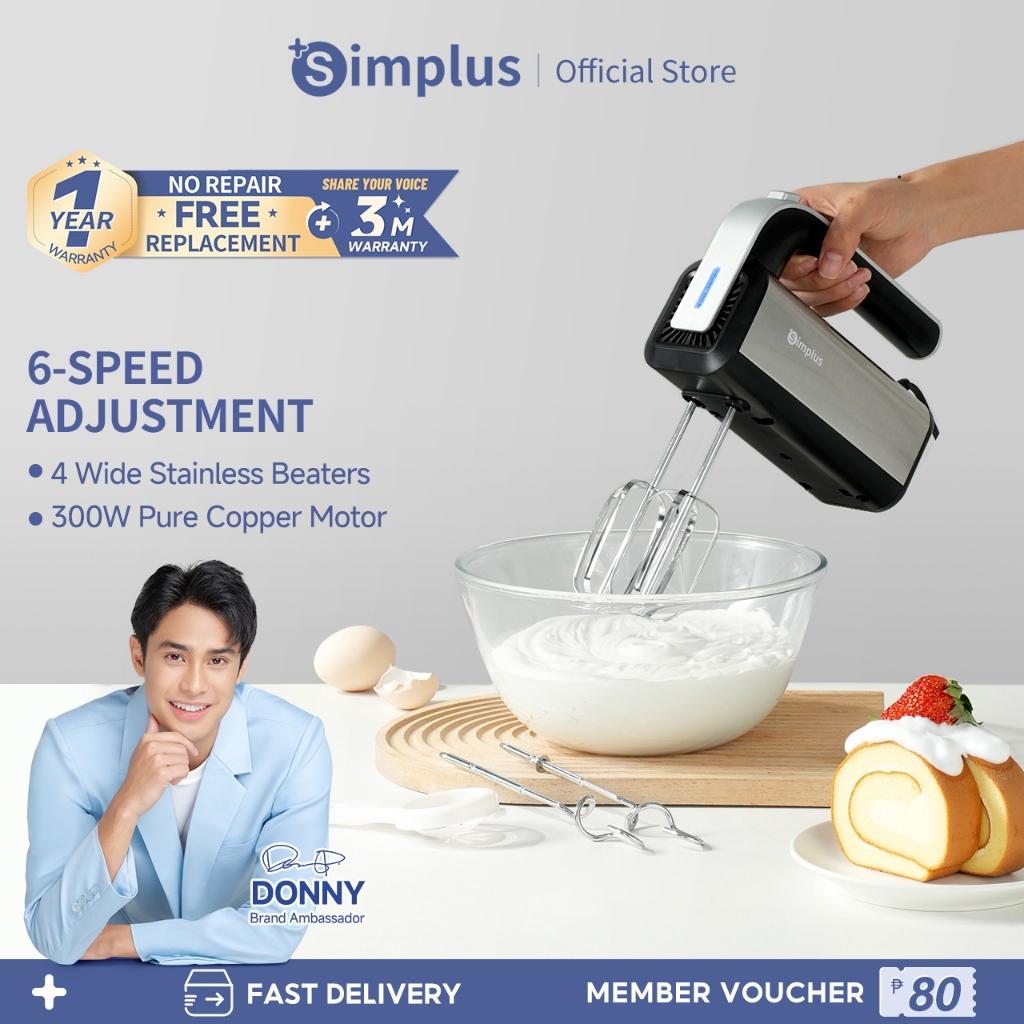 Simplus Electric Hand Mixer Multi-Function Egg Beater Light Handheld ...
