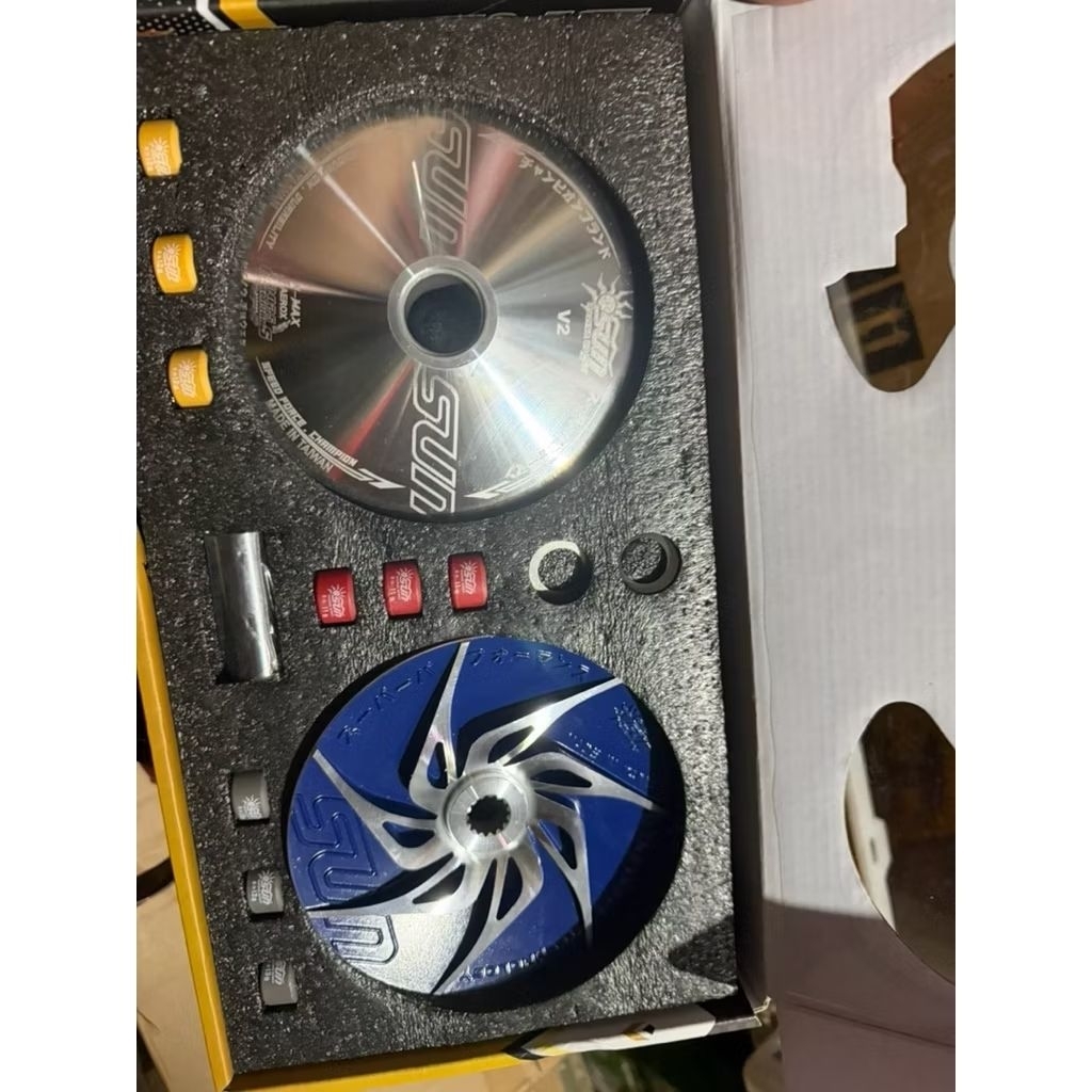 SUN RACING PULLEY SET NMAX v1 v2 v3 / AEROX WITH BUSHING DRIVP43 ...