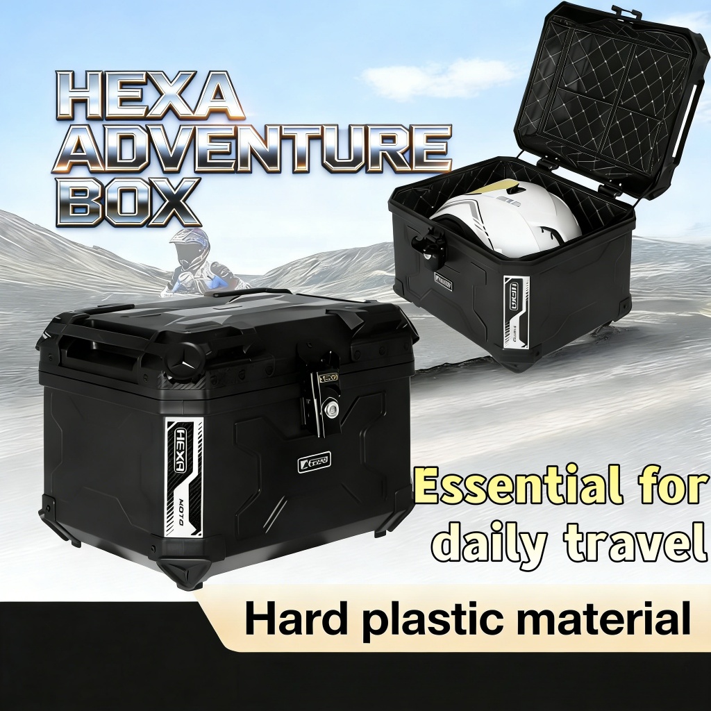 HEXA BOX⭐Ready stock⭐Top Box Motorcycle Box 45L Box Motorcycle With ...