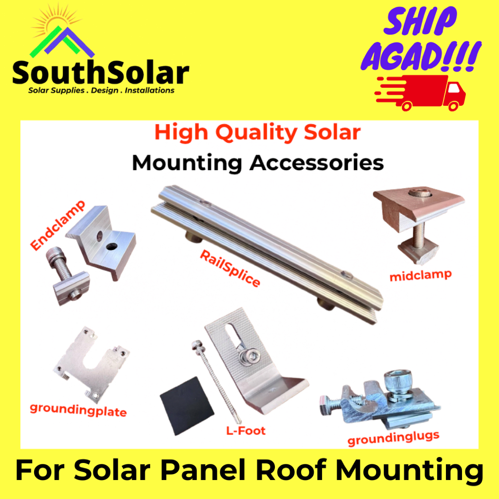 Solar PV mounting accessories lfoot mid clamp end clamp splice rail ...