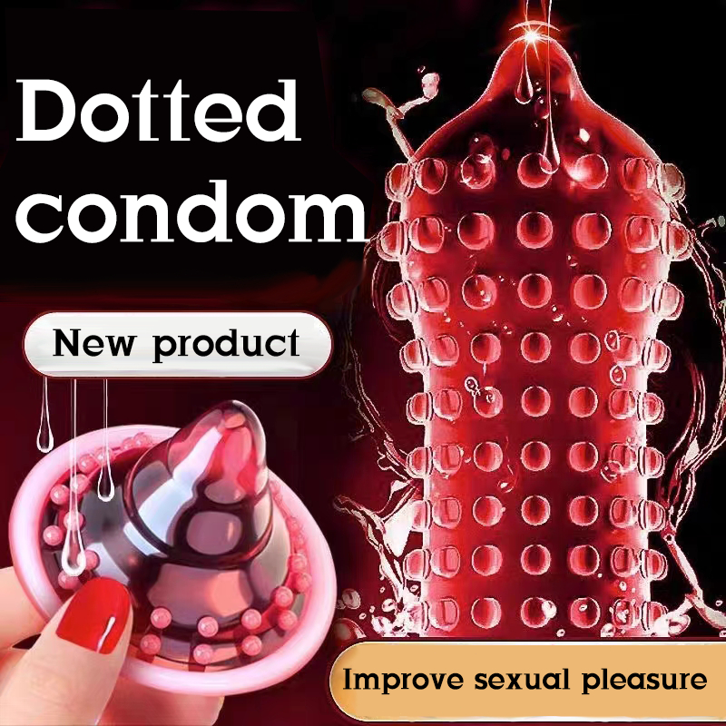 Discreet Red dotted condom men for sex contraceptive pills women trust ...