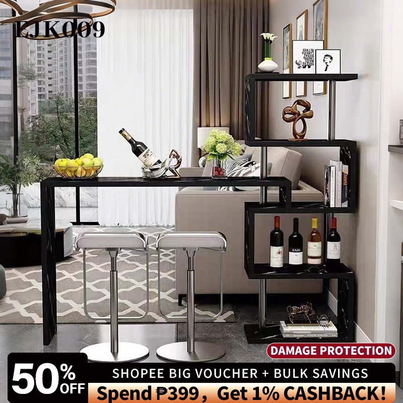 ⚡️COD⚡️Bar Table 360 Swivel Bar Counter Table Modern MINI Rotating ...