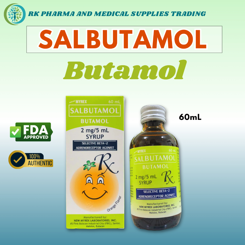SALBUTAMOL BUTAMOL SYRUP 60mL [FDA APPROVED] | Shopee Philippines