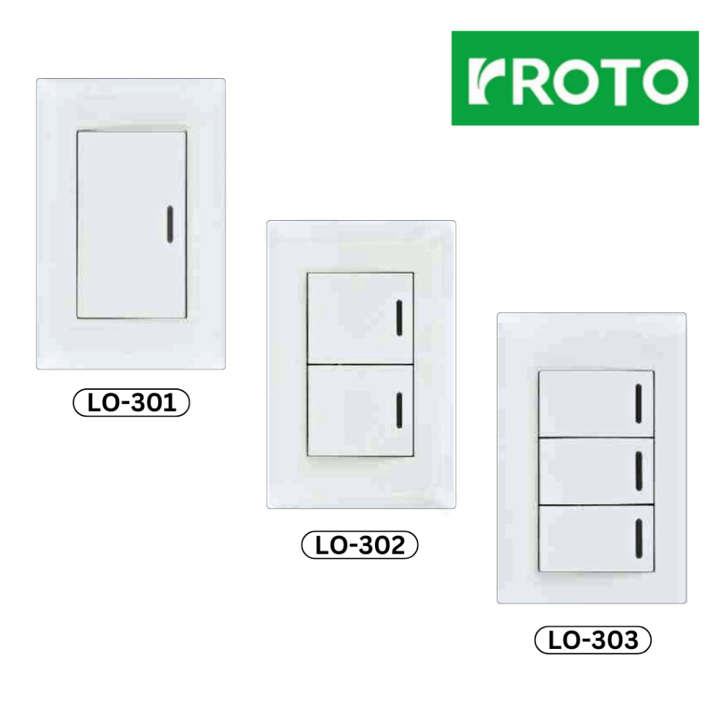 ROTO Switch 1-Gang, 2-Gang, 3-Gang | Shopee Philippines