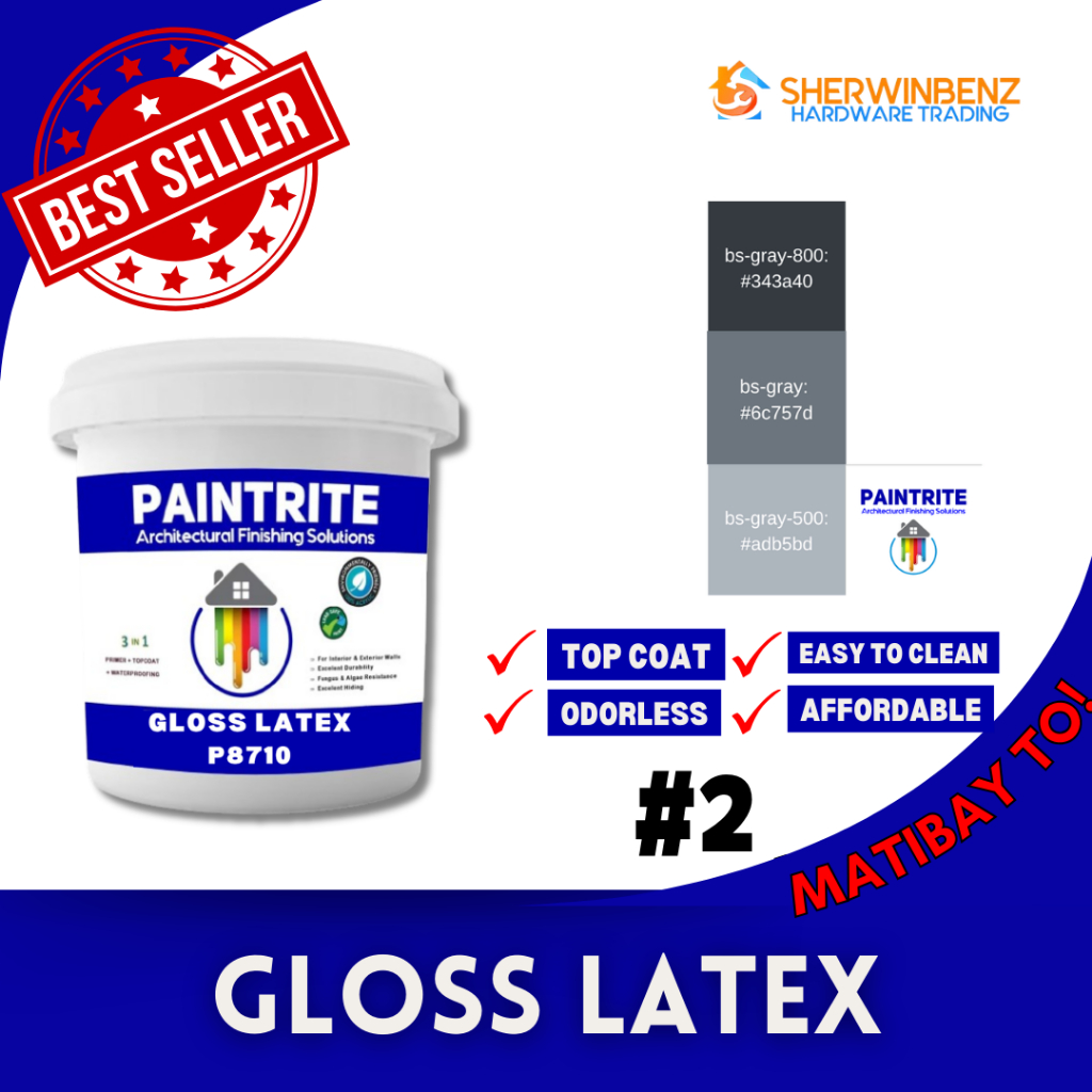 GLOSS LATEX GRAY PALETTE 4 LITERS #2 | Shopee Philippines