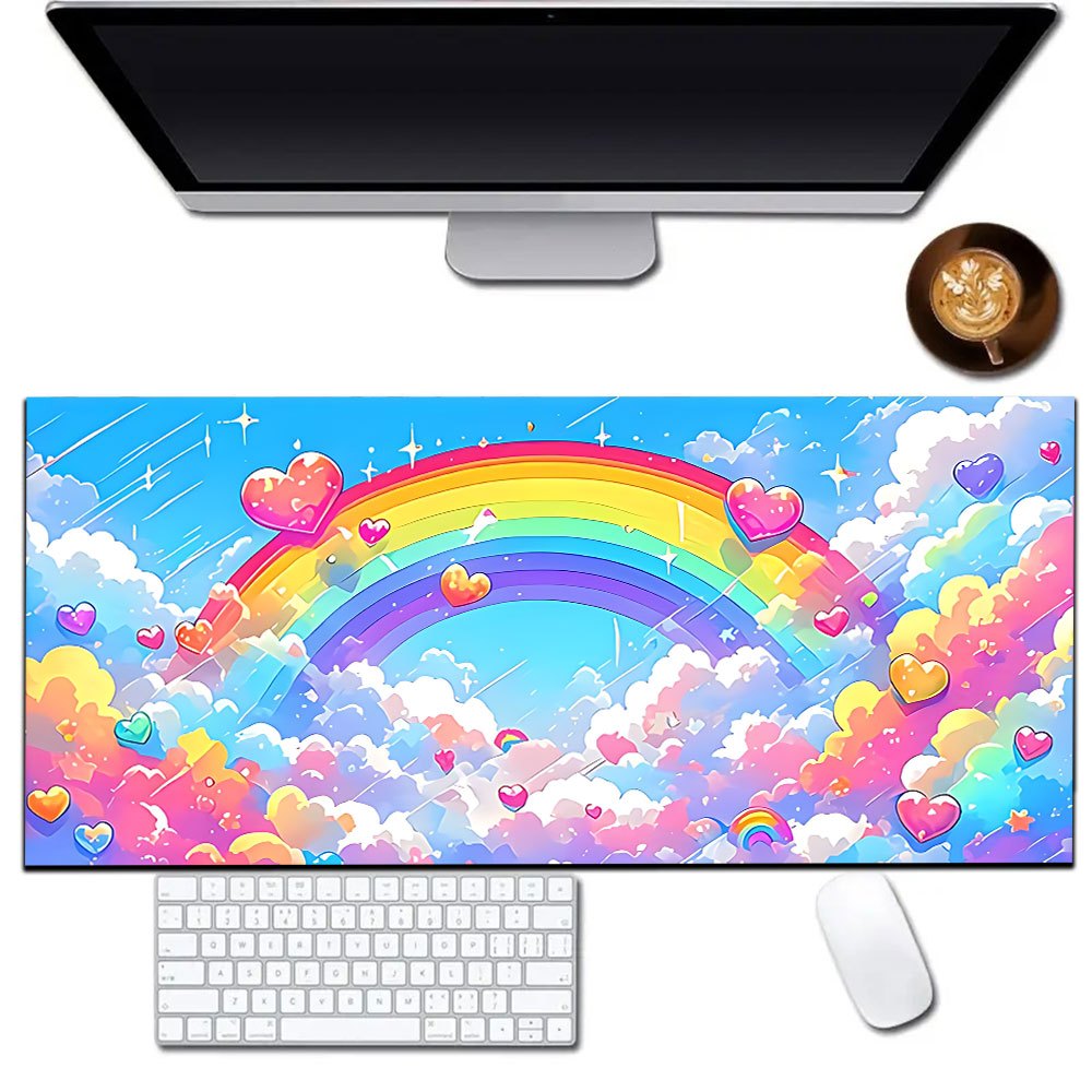 1pc Colorful Heart Large Mouse Pad computer mat Desk Mat keyboard mat ...