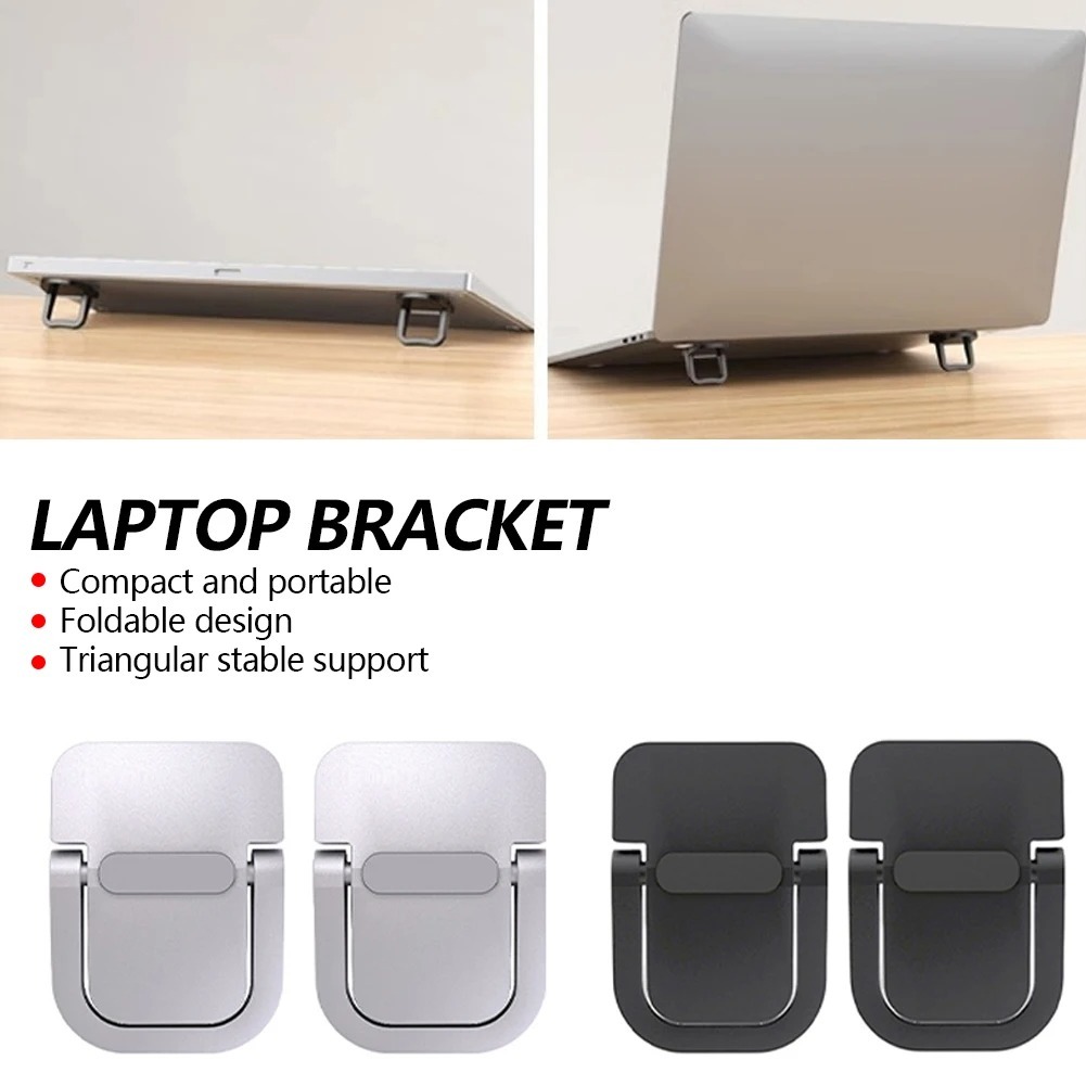 2PCS Mini Foldable Laptop Stand Portable Computer Keyboard Riser with 2 ...