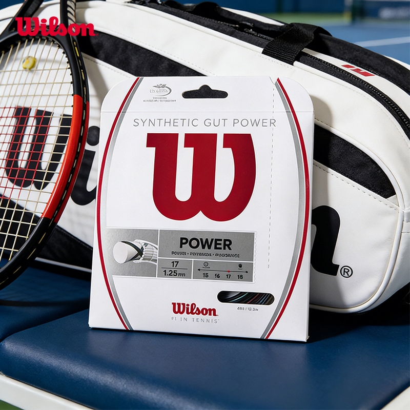 Power | Wilson SYNTHETIC GUT POWER 17G Tennis Strings Black 1.25mm ...