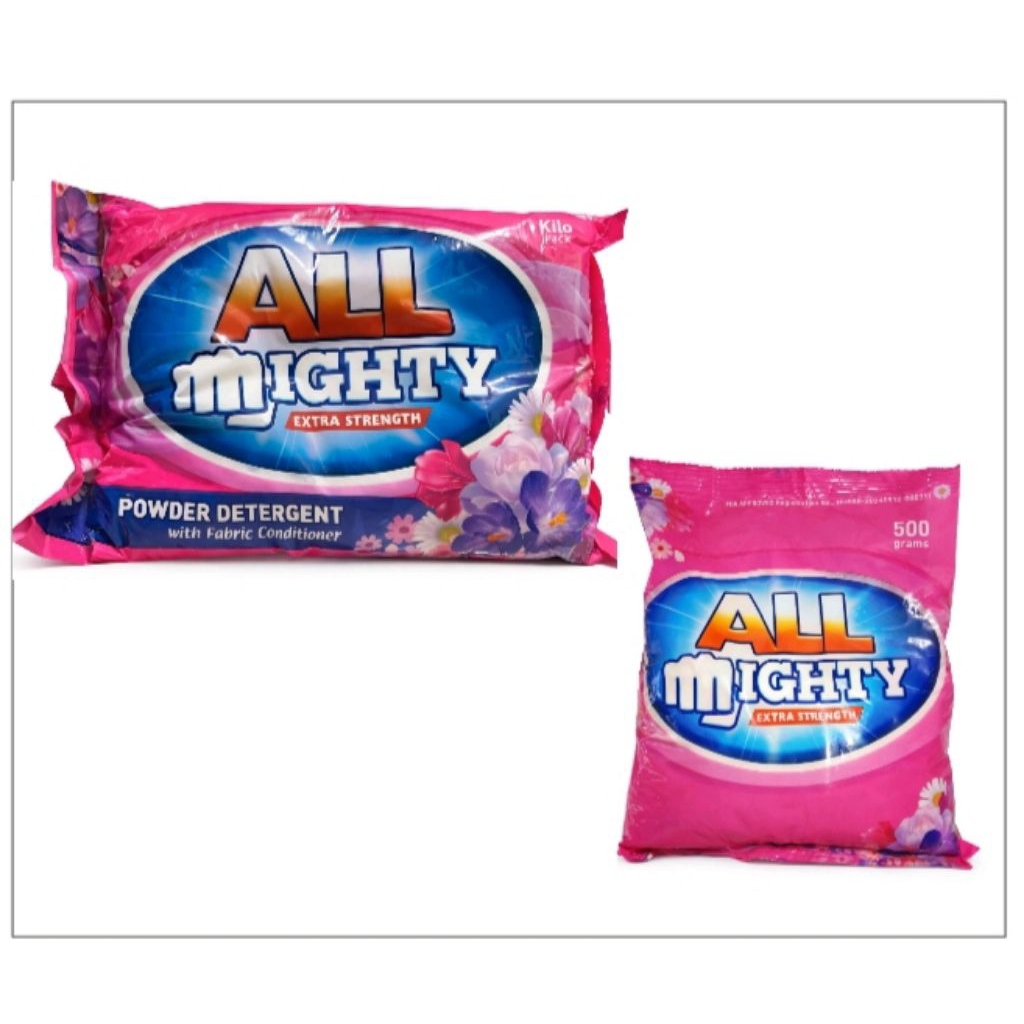 All Mighty Laundry Detergent Powder 500g | 1kg | Shopee Philippines