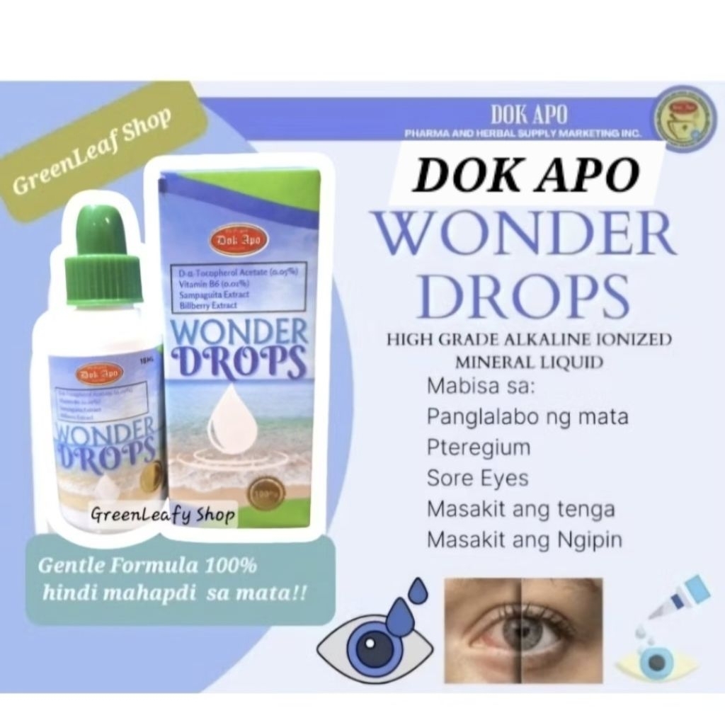 Dok Apo Wonder Drops_ (Eye Relief) Itchy Eyes 15ml | Shopee Philippines