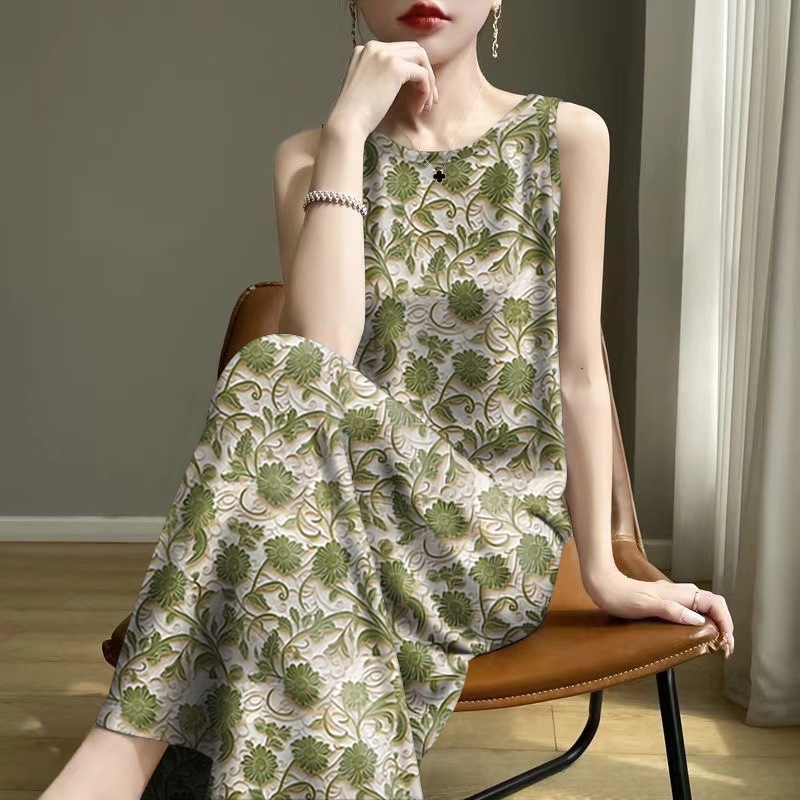 Women's Dress Printed dress suspender casual dress for women loose  sleeveless dress comfy dress | Shopee Philippines