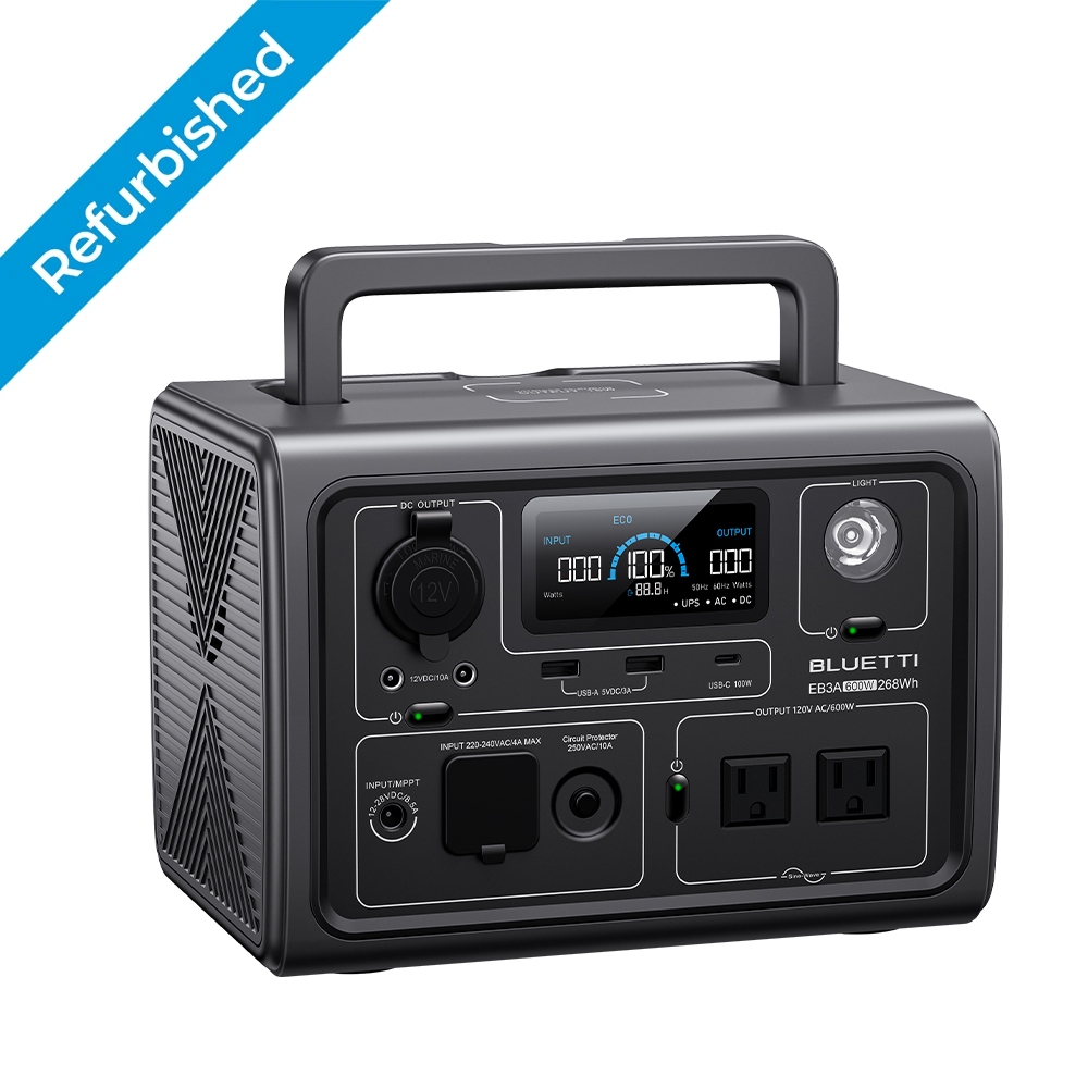 (95 new/refurbished machine)Bluetti EB3A 268Wh/600W Inverter Power ...
