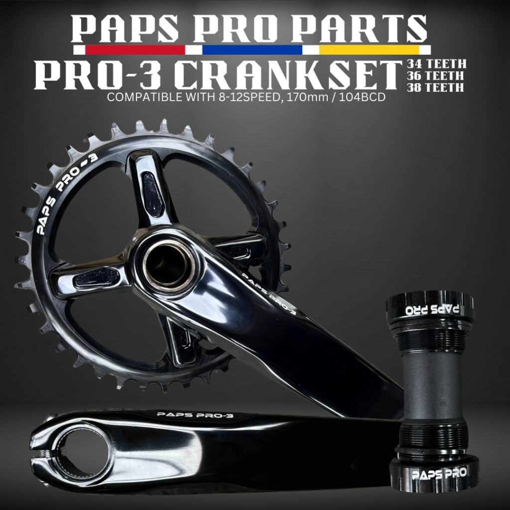 PAPS PRO 3 CRANKSET HOLLOWTECH (ALLOY) | Shopee Philippines