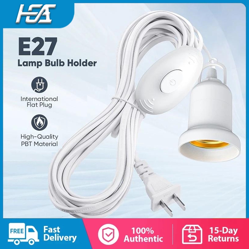 5M Lamp Bulb Holder With Switch E27 LED Light Bulb/IP Camera Extension ...
