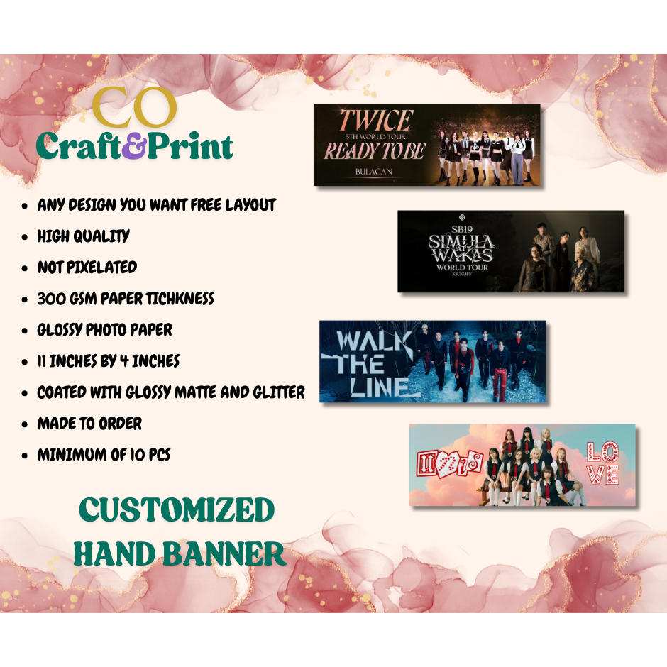 Customized/ Personalized Hand Banner for Concert | Shopee Philippines
