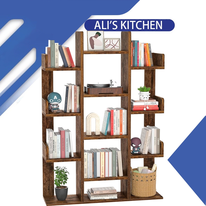 Multi-layer bookshelf partition storage rack living room display rack ...